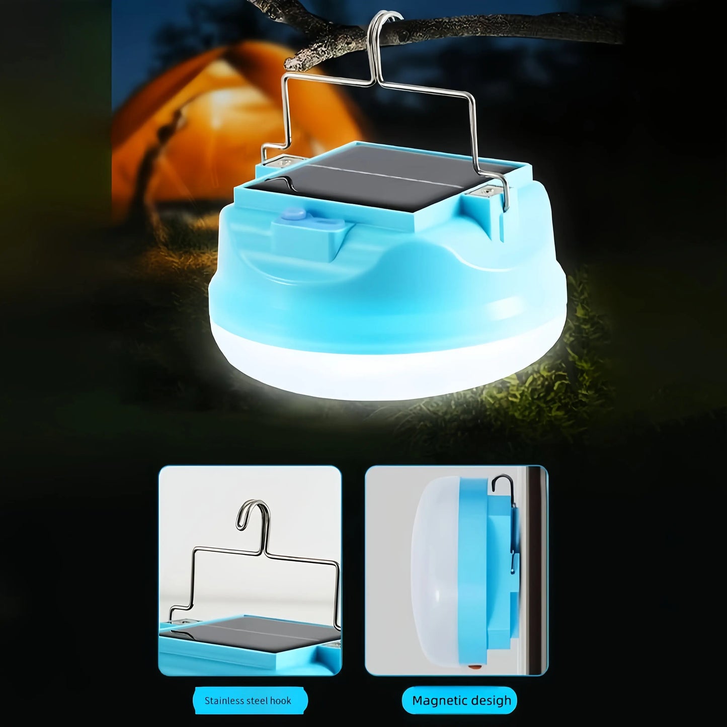 NNETM Adjustable LED Solar Bulb with Built-in Battery (3-Gear)-3