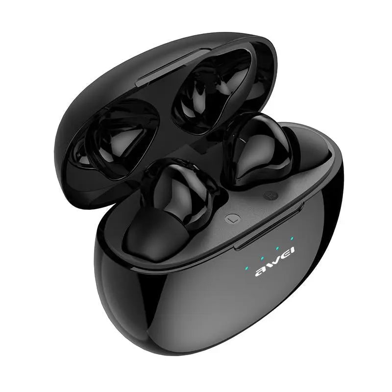 NNEIDS Wireless Sports Headset With Charging Case - T15 Tws Bluetooth V5.0 Black-1