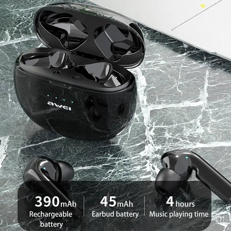 NNEIDS Wireless Sports Headset With Charging Case - T15 Tws Bluetooth V5.0 Black-4
