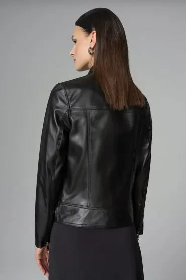 Black Genuine Leather Jacket-1