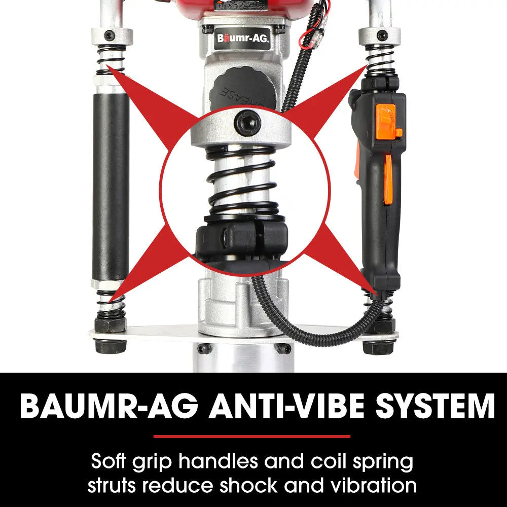 NNEMB 38cc 4-Stroke 40cc Petrol Post Driver-with Carry Case & 3 Piling Sleeves-2