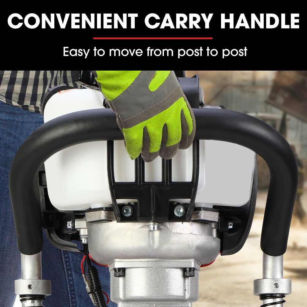 NNEMB 38cc 4-Stroke 40cc Petrol Post Driver-with Carry Case & 3 Piling Sleeves-4