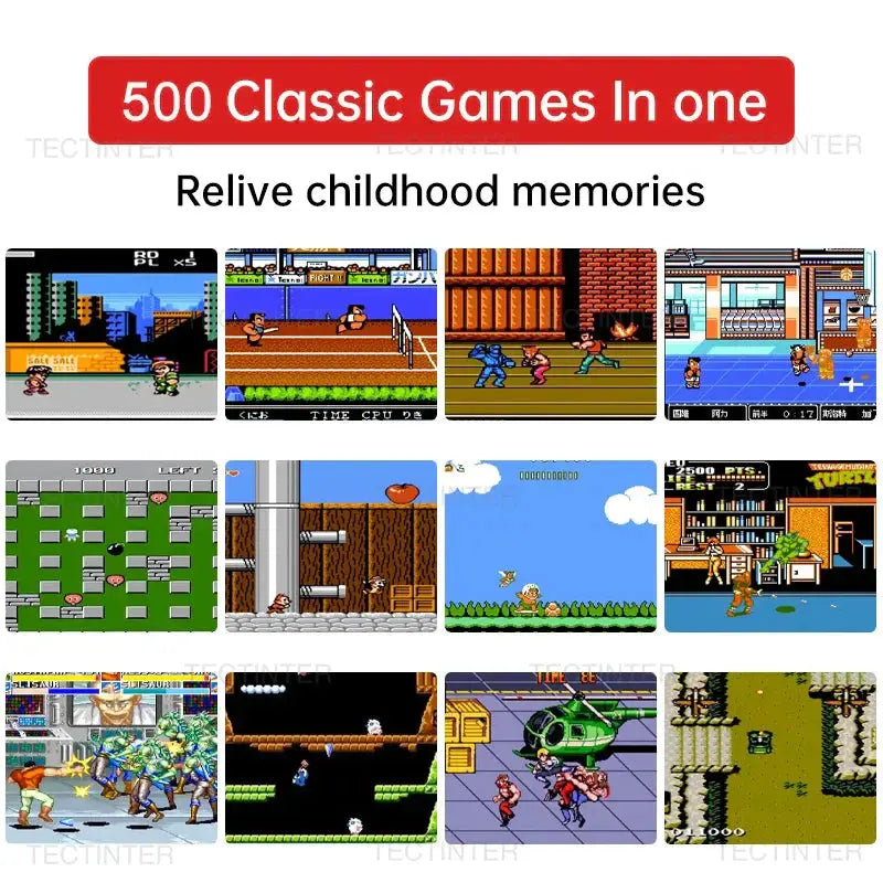 NNEOBA Retro Portable Mini Handheld Video Game Console with 500 Games-2