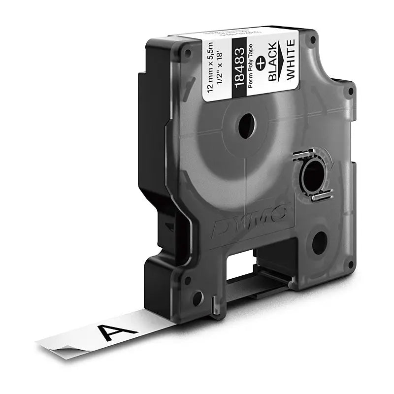 NNEDSZ DYMO Black on White 12mm Tape-1