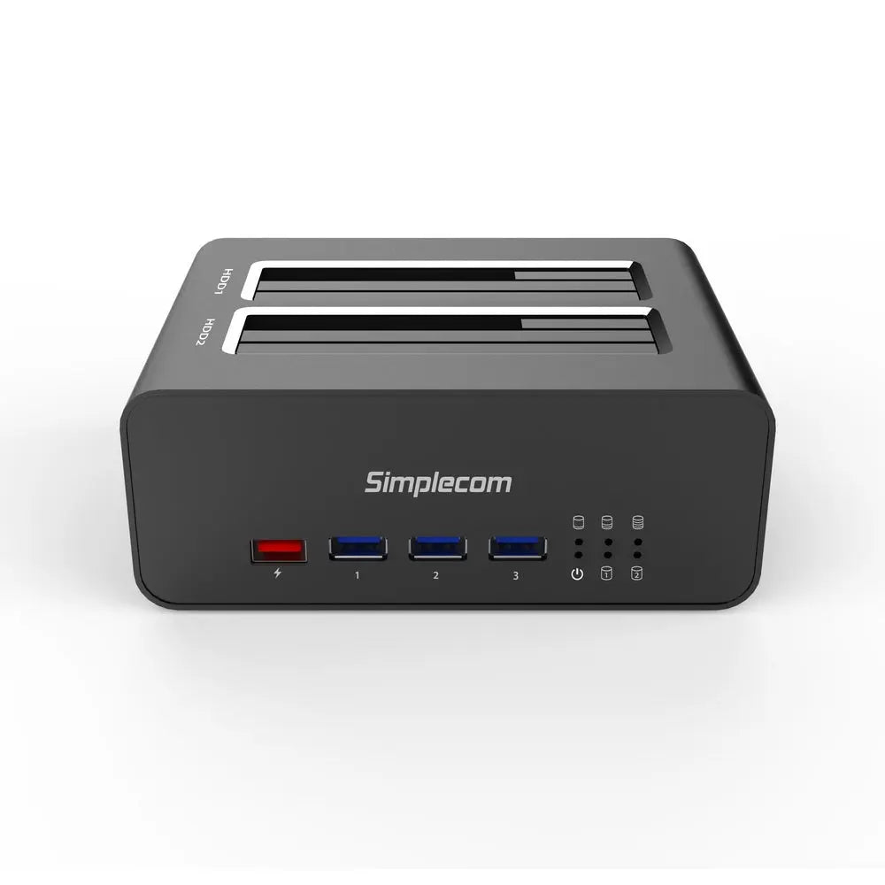 NNEDSZ SD352 USB 3.0 to Dual SATA Aluminium Docking Station with 3-Port Hub and 1 Port 2.1A USB Charger-1
