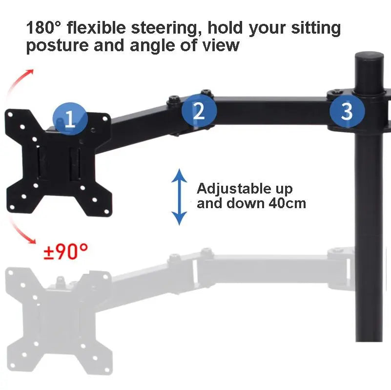 NNEDSZ Double Screen Desktop Monitor Stand - Lifting Bracket-4