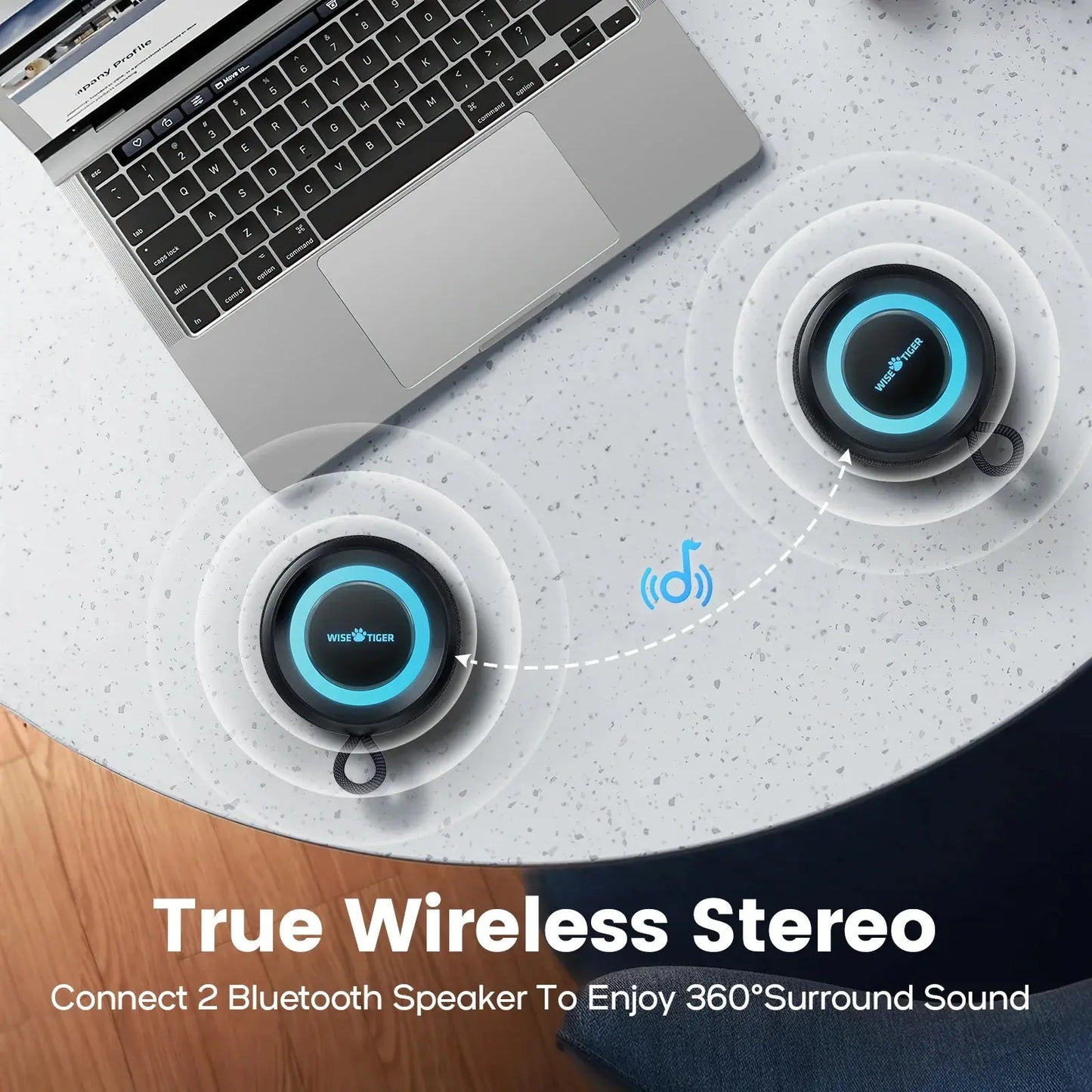 NNEOBA Outdoor Bluetooth Speaker Waterproof with Bass Boost (Black)-2