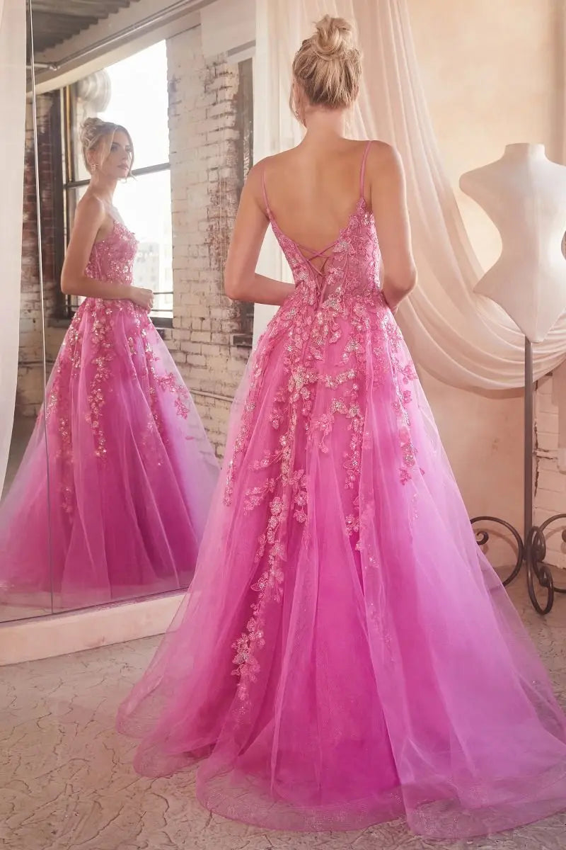 Floral Appliqued Ball Gown-3