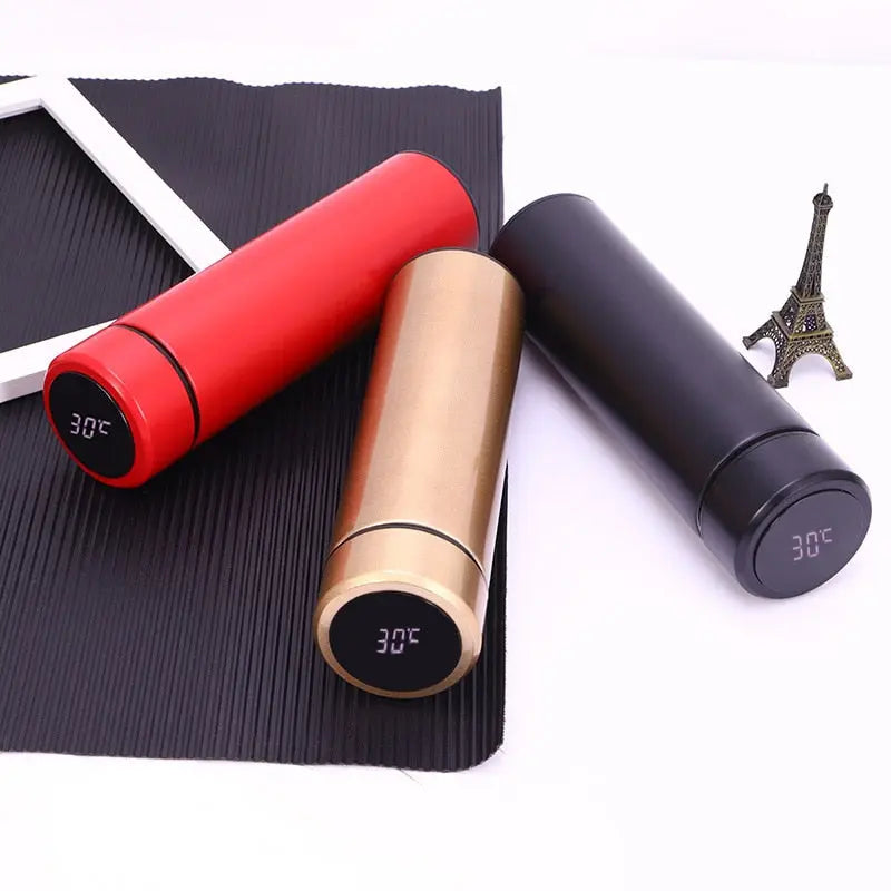 Intelligent Thermos Display Temperature Stainless Steel Thermo Cup Strainer Coffee Tea Vacuum Cup Travel Office Water bottle-2