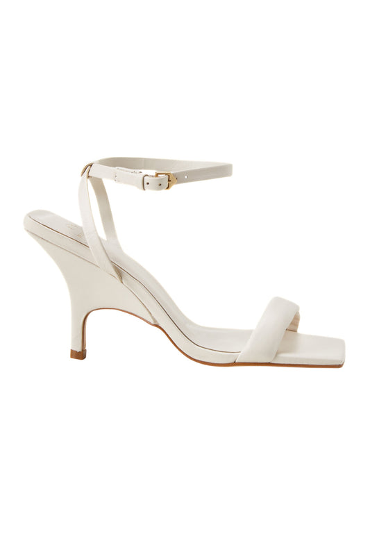 White Calf Leather Sandals Cortiça – Women’s 9 cm High Heel with Ankle Strap-0
