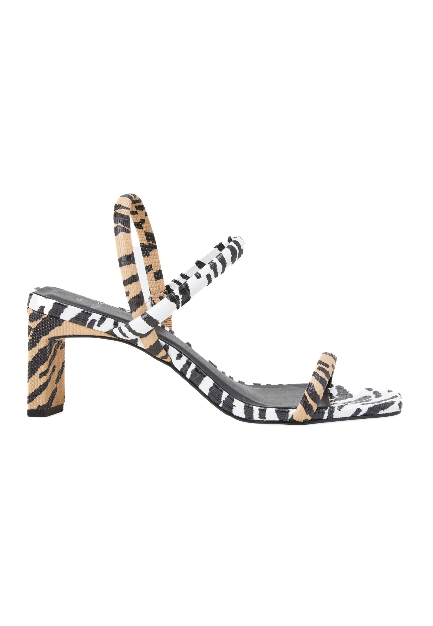 Animal Print Calf Leather Sandals – Women’s 6.5 cm Block Heel Open Toe-0
