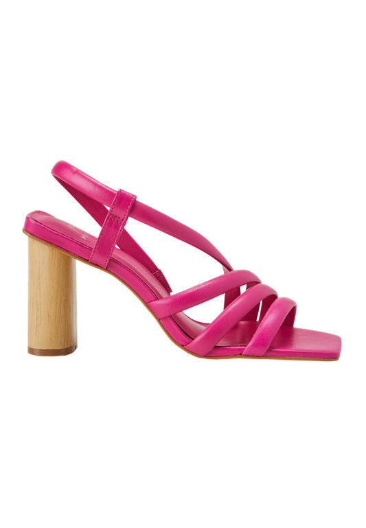 Pink Calf Leather Sandals Cedro – Women’s 8 cm Cylindrical Block Heel-0