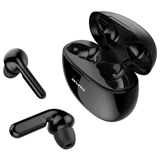 NNEIDS Wireless Sports Headset With Charging Case - T15 Tws Bluetooth V5.0 Black-0