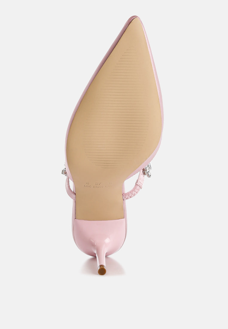 Sena Diamante Stiletto Mules Sandals-2