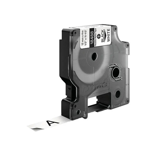 NNEDSZ DYMO Black on White 12mm Tape-0