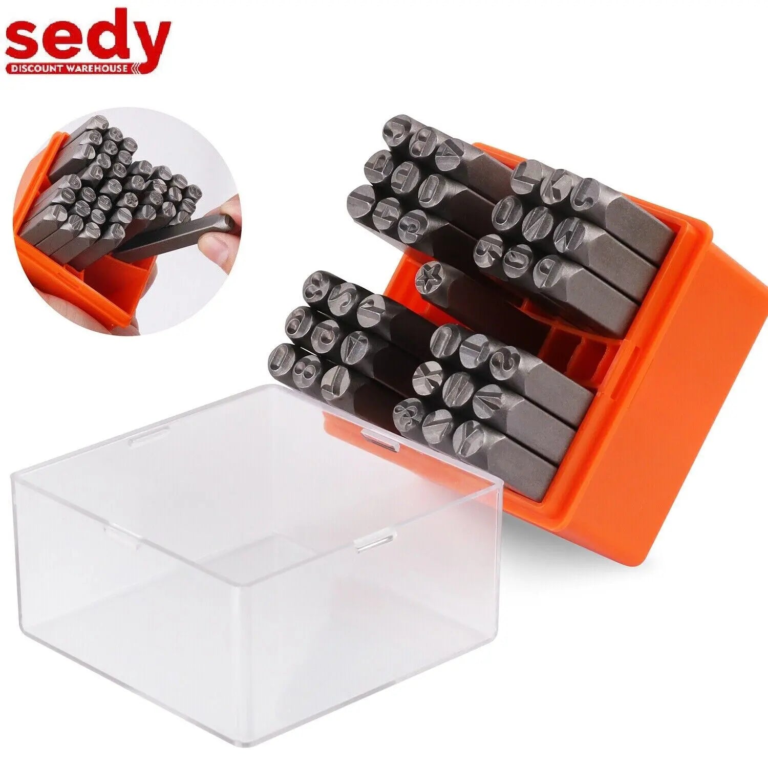 NNEDSZ 37Pcs 6mm Number & Capital Letter Stamp Set Punches Metal Plastic Wood Leather-1