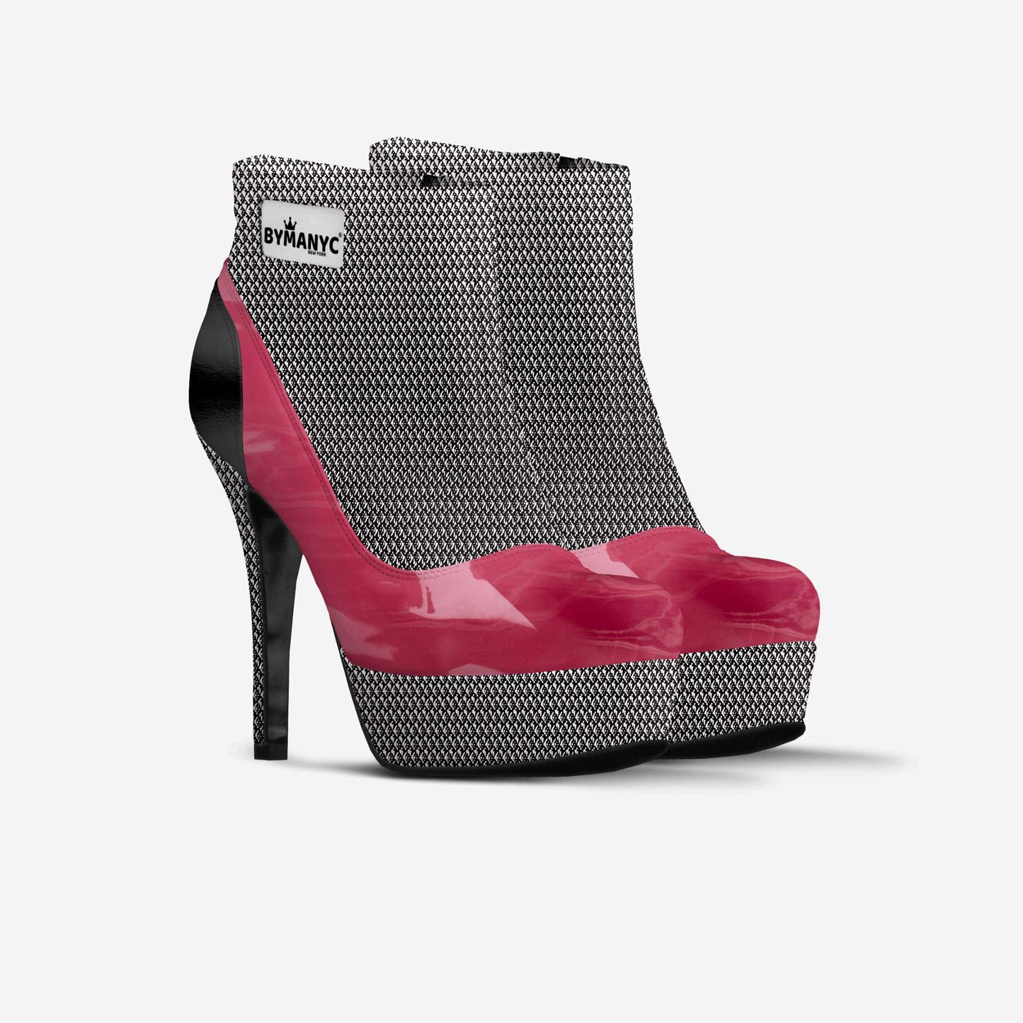 Vegan High Heel Ankle Boots BYMANYC® New York Luxe Black-1