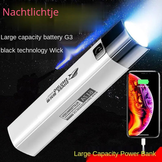 Mini Flashlight Light LED Rechargeable Charging Treasure Multifunctional Bright Field Super Bright-0