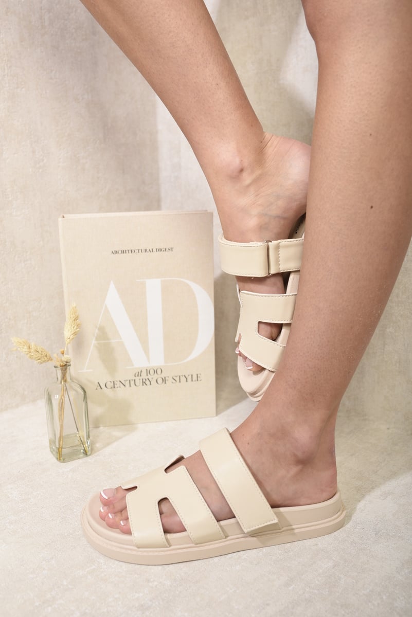 Cut Out Strappy Slip On Flats-5