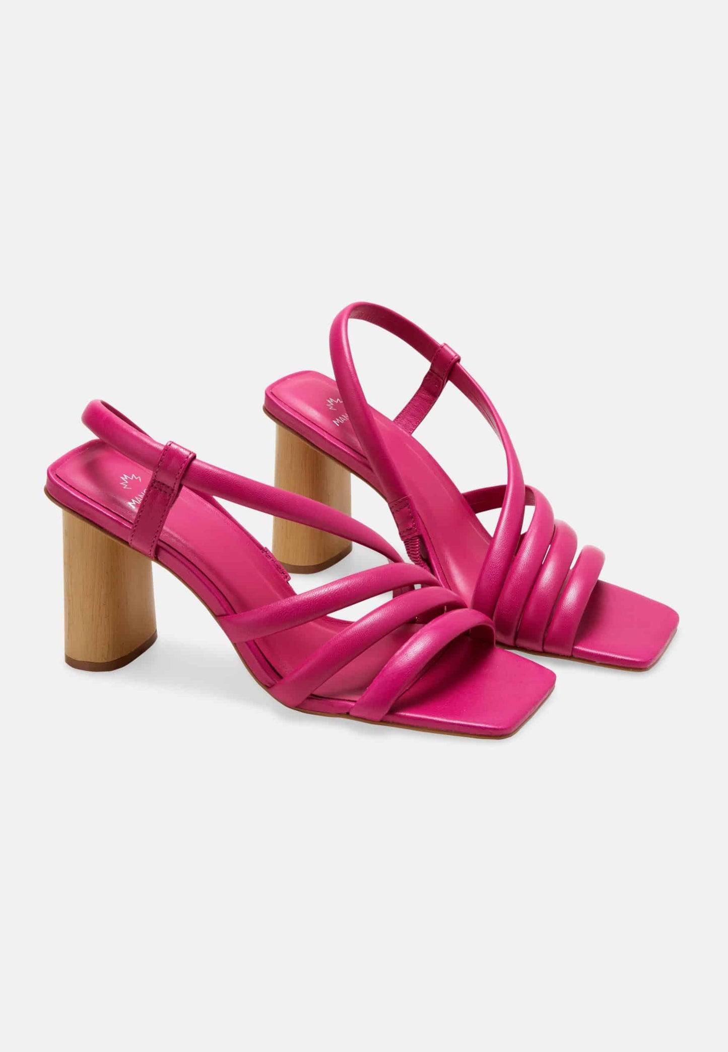 Pink Calf Leather Sandals Cedro – Women’s 8 cm Cylindrical Block Heel-1