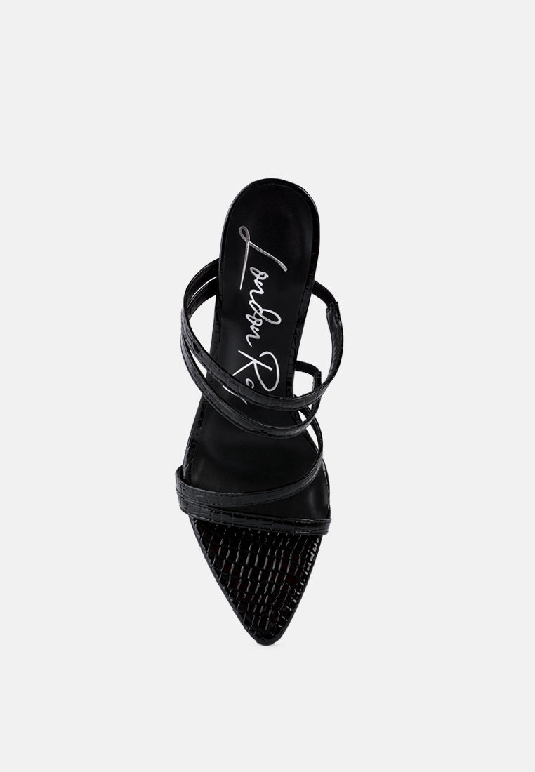 New Affair Croc Strappy High Heel Sandals-4