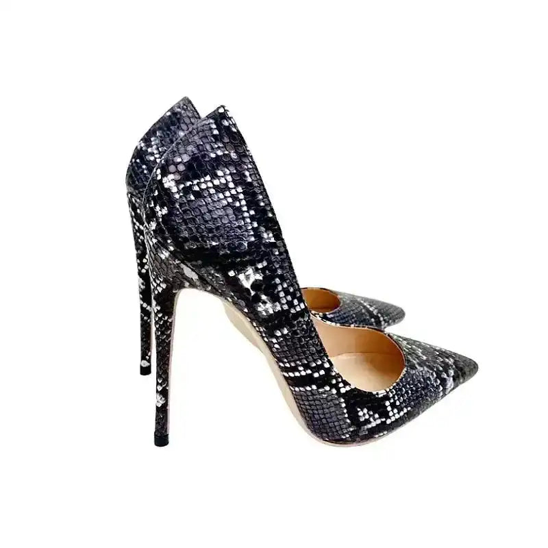 Venomous Charm Pumps - Snake Skin Heels-6