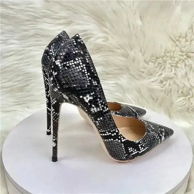 Venomous Charm Pumps - Snake Skin Heels-3