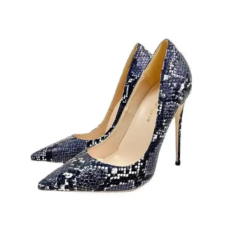 Venomous Charm Pumps - Snake Skin Heels-5