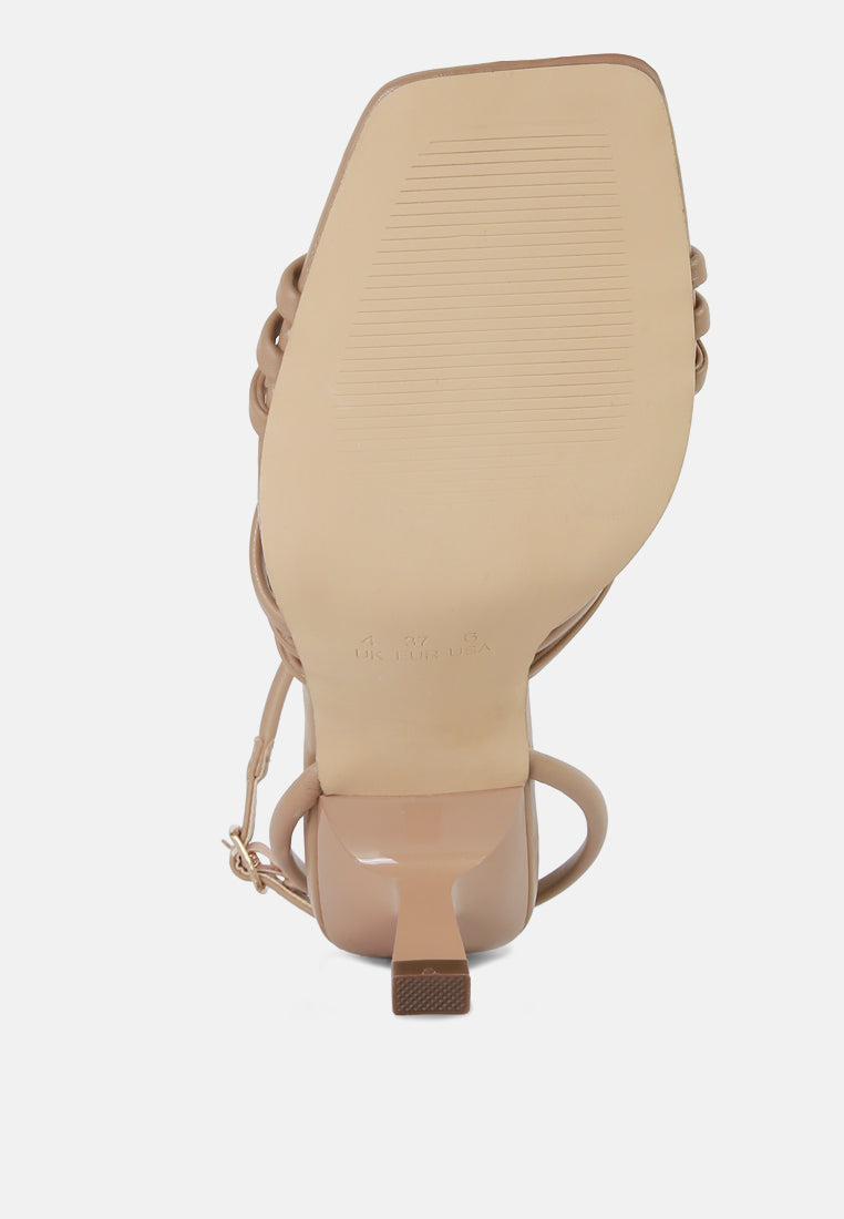 Weekend Pick Box Knot Pin Heel Sandals-1