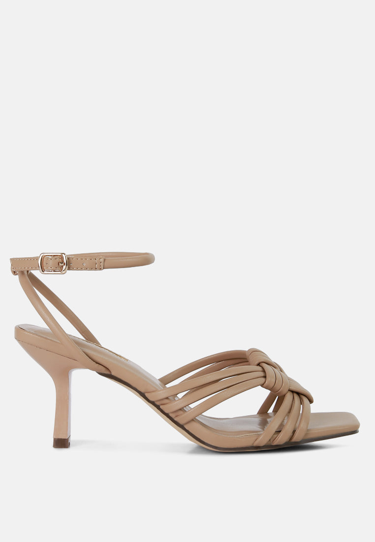 Weekend Pick Box Knot Pin Heel Sandals-5